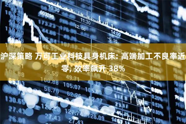 沪深策略 万可工业科技具身机床: 高端加工不良率近零, 效率飙升 38%